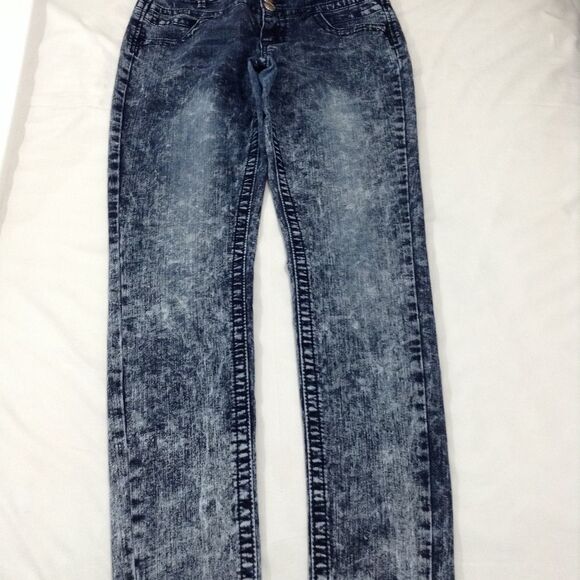 Harmony + Havoc Acid Washed Skinny Jeans Size 9 - Picture 5 of 7